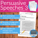 Persuasive Speech Assessment: Pack 3 (Digital & Print)