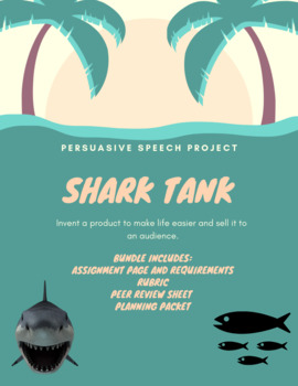 Preview of Persuasive Speech Bundle- "Shark Tank" Edition [.docx]