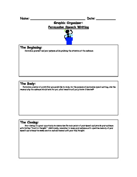 persuasive speech graphic organizer pdf