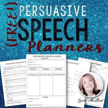Preview of Persuasive Speech Planners [FREEBIE!]