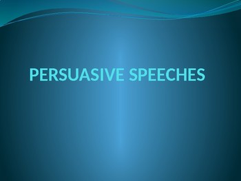Preview of Persuasive Speech Powerpoint