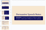 Persuasive Speech + Rubric