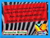 Persuasive Speech & Visual Aid Project with Rubric