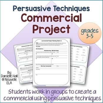 Preview of Create a Commercial Project - Persuasive Techniques and Media Literacy