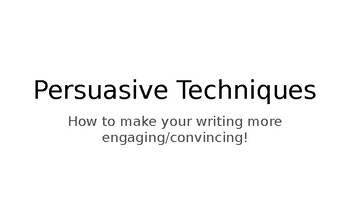 Preview of Persuasive Techniques (National 5 English)