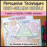 Persuasive Techniques Unit - Media Literacy PowerPoint & Project Bundle