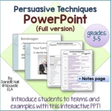 Persuasive Techniques PowerPoint (grades 3-5) - Media Lite