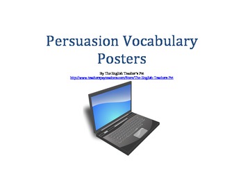 Preview of Persuasive Techniques Vocabulary Posters