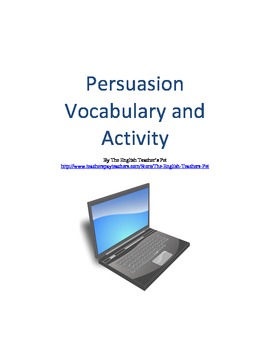 Preview of Persuasive Techniques Vocabulary and Activity