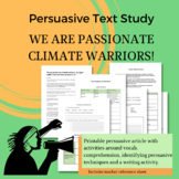 Persuasive Text Study - Climate Change Crisis