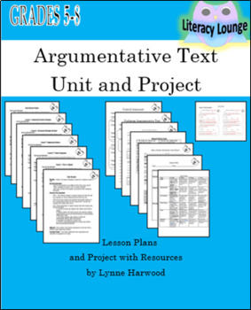 Preview of Argumentative Text Unit and Project:  Analyzing Arguments