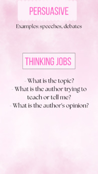 Preview of Persuasive Thinking Jobs Poster