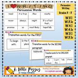 Persuasive Writing Linking Words & Transitions List