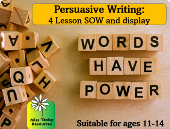 Preview of Persuasive Writing: 4 Lessons and Display