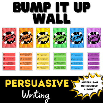 Preview of Persuasive Writing Bump it up Wall - Student Friendly