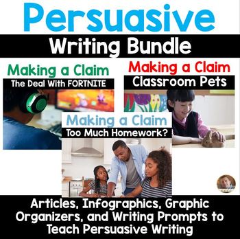 Preview of Persuasive Writing Bundle: Articles, Infographics, and Prompts