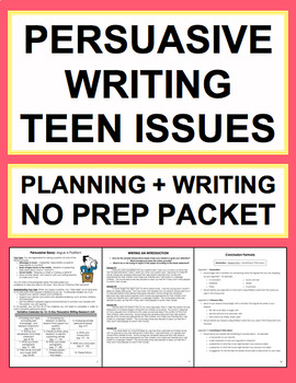 Preview of Persuasive Writing Graphic Organizers, Checklists & More