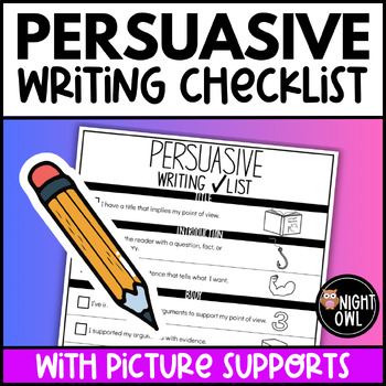 Preview of Persuasive Writing Checklist