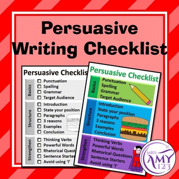 persuasive essay checklist