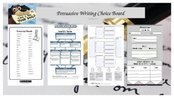 Preview of Persuasive Writing Choice Board