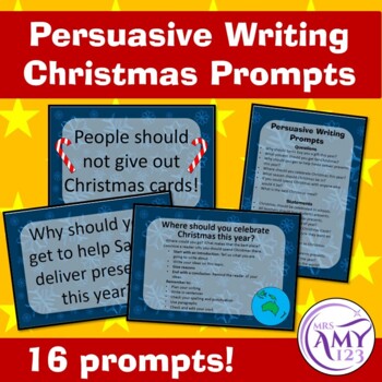Preview of Persuasive Writing Christmas Prompts