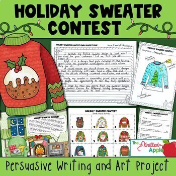 Preview of Persuasive Writing Christmas Theme {Holiday Sweater Contest}
