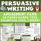 Persuasive Writing Activity Create Amusement Park