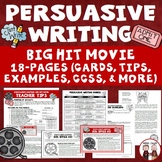Persuasive Writing Activity Create Own Hit Movie Idea