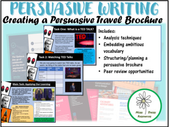 persuasive language travel brochure