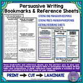 Persuasive Writing Criteria Bookmarks and EDITABLE Referen