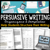 Persuasive Writing -  Digital organizers, planning pages, 