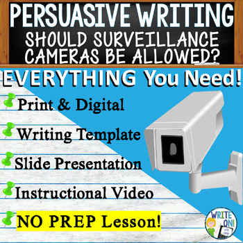 Preview of Persuasive Writing Prompt - Graphic Organizer - Allowing Surveillance Cameras