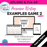 Persuasive Writing Examples Game 2 APLang