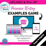Persuasive Writing Examples Game AP Lang
