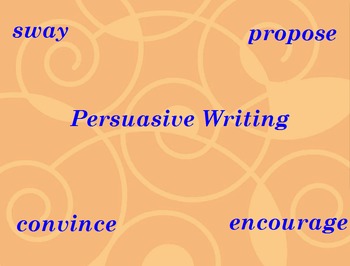 Preview of Persuasive Writing Flipchart For Interactive Whiteboard