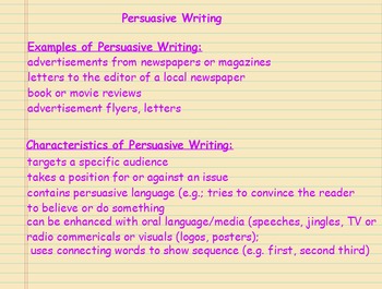 Persuasive Writing Flipchart For Interactive Whiteboard by Great Ideas ...