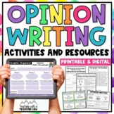 Opinion Writing and Argumentative Writing Activities for Persuasive Writing
