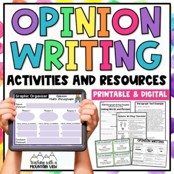Preview of Opinion Writing and Argumentative Writing Activities for Persuasive Writing