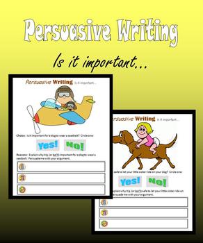 Preview of Persuasive Writing - Is it important