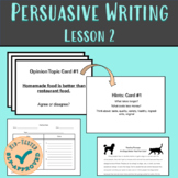Persuasive Writing Lesson Level 2 Pros and Cons Activities