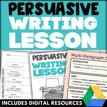 Preview of Persuasive Writing Lesson Plan, Graphic Organizer, and Examples OLC4O OSSLT
