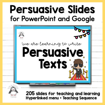 Preview of Persuasive Writing Lesson Slides | Opinion Writing Unit Plan and PowerPoint