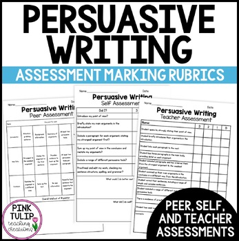 Preview of Persuasive Writing - Marking Assessment Rubrics