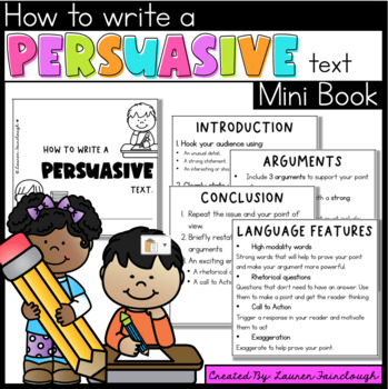 Preview of Persuasive Writing Mini Book