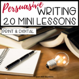 Persuasive Writing Workshop Mini Lesson Activities Middle School