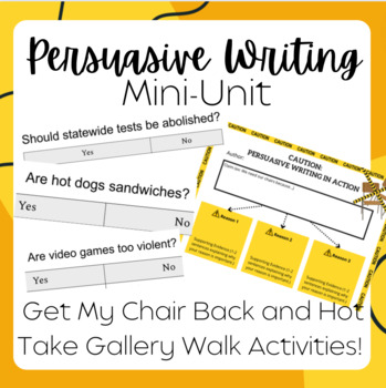 Preview of ELA Mini Unit: Persuasive Writing 'Get My Chair Back'