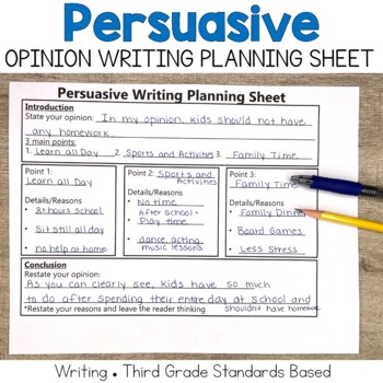 Preview of Persuasive Opinion Writing Planning Sheet