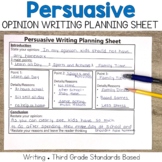 Persuasive Opinion Writing Planning Sheet