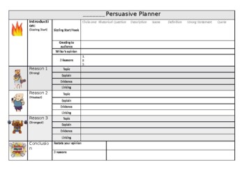 persuasive writing plan template