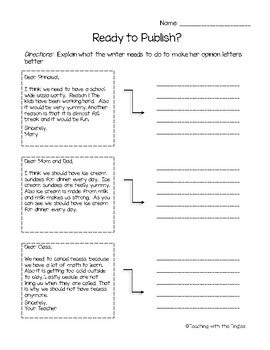 persuasive writing planning page
